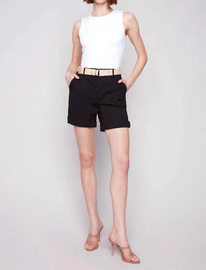 Charlie B - Cuff Shorts W/belt