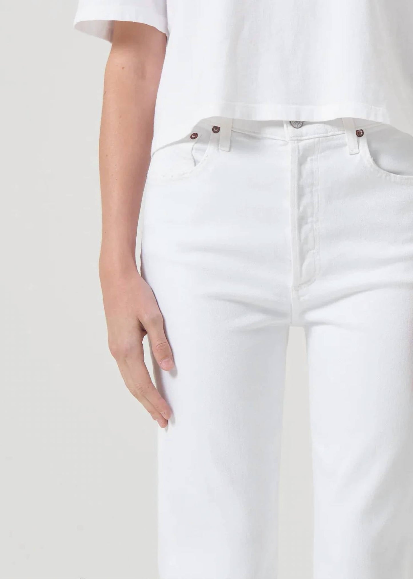 Agolde - Riley High Rise Straight Cropped Jeans