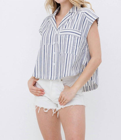Blue B - Stripe Western Button-up Shirt