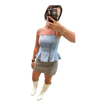 Baby Pink - Sunnyvale Peplum Top