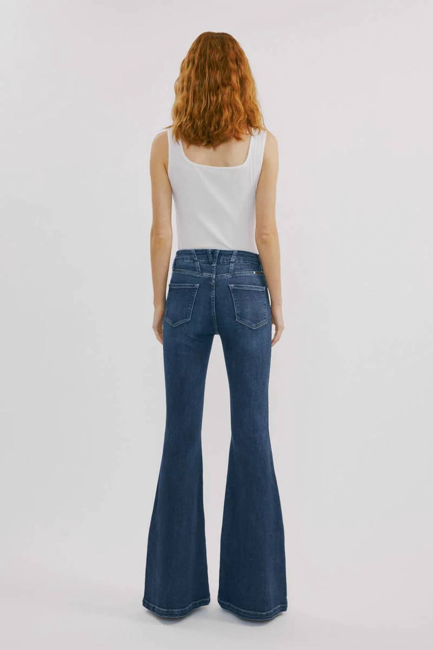 Kancan - High-rise Super Flare Western Jeans