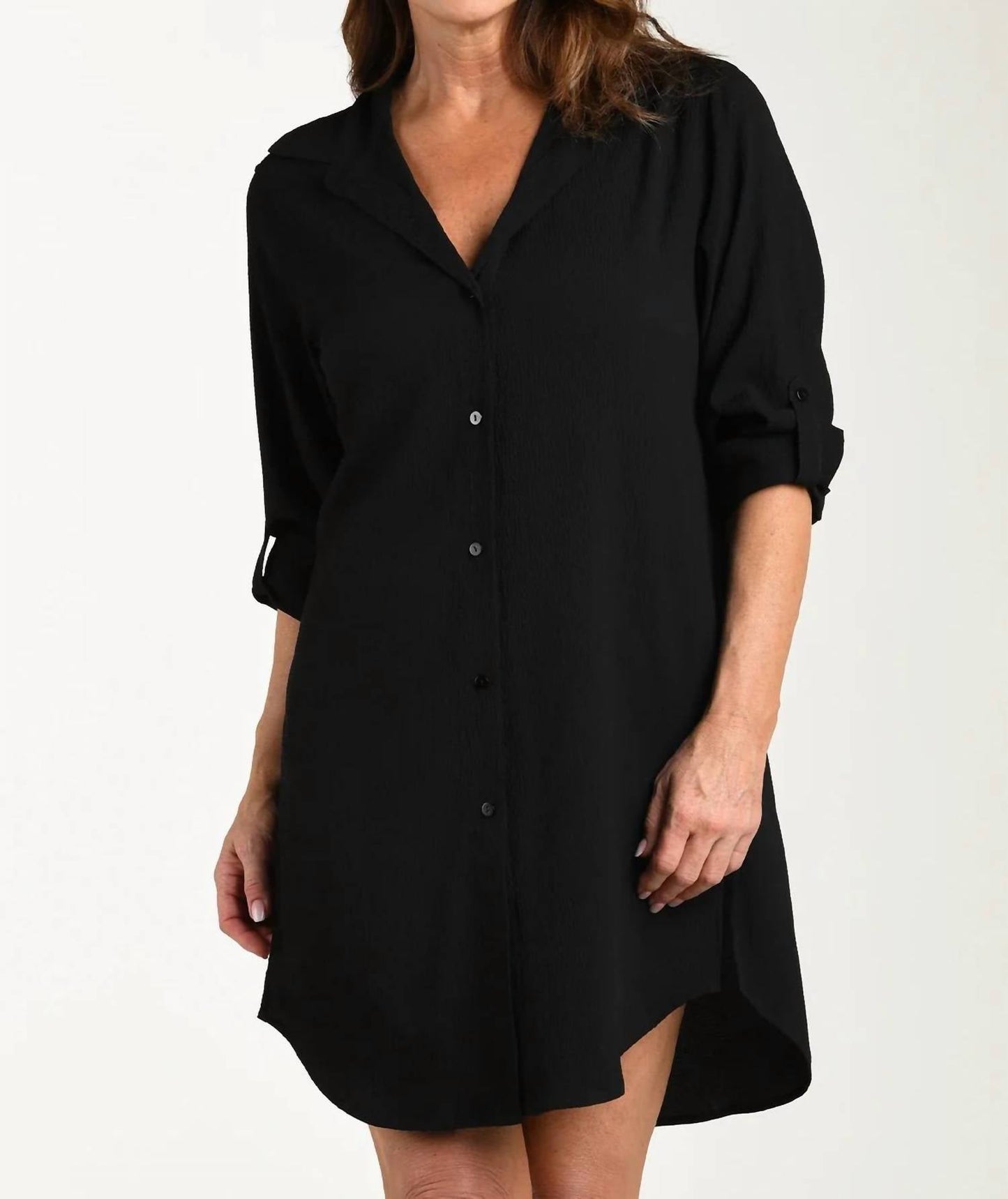 Maxine Of Hollywood - Woven Covers Button Down Tunic