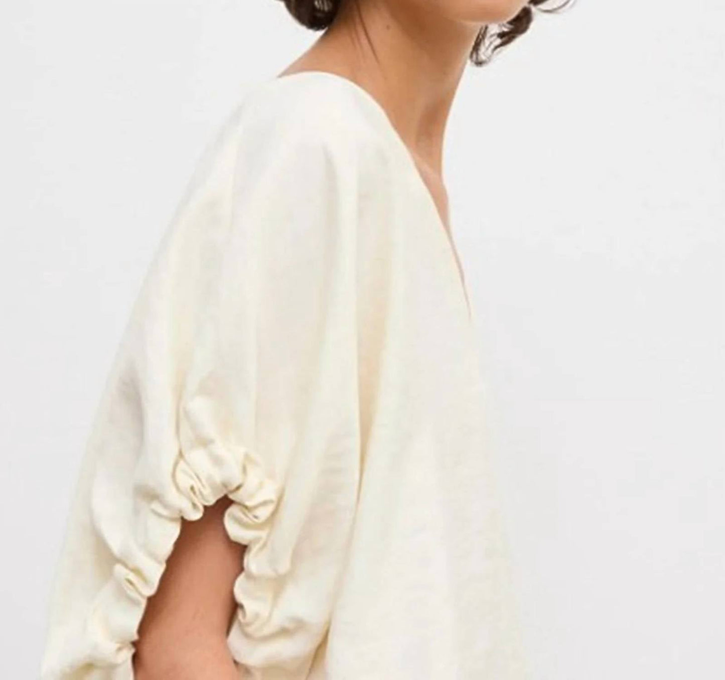 House Of Dagmar - Rouched V-neck Top