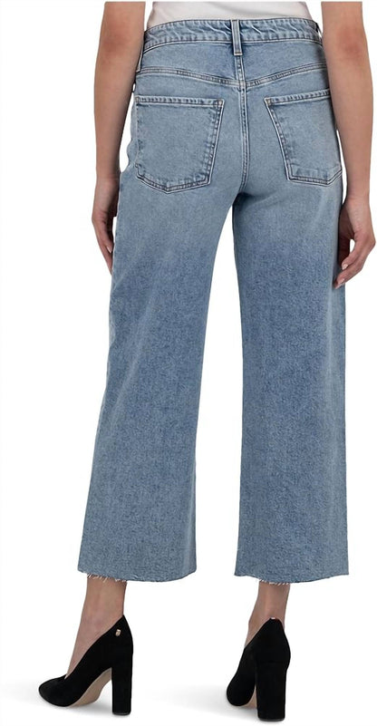 Kut From The Kloth - Gwen High Rise Wide Leg Slouchy Raw Hem Jeans