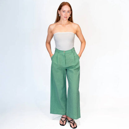 Dawei - T11 Linen Wide Leg Pants