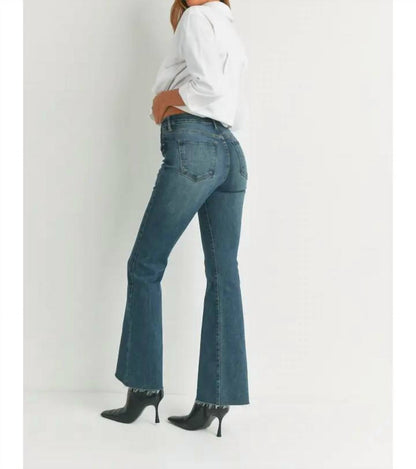 Just Black Denim - Flare Jeans With Raw Hem