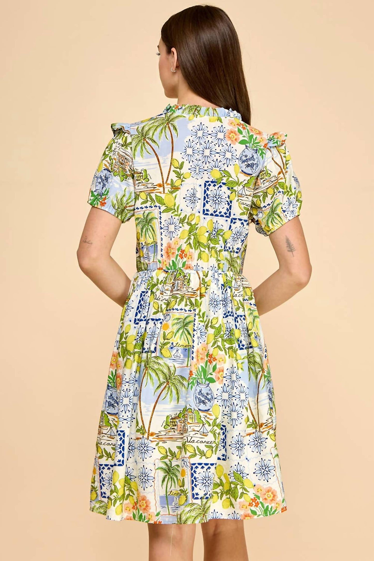 Les Amis - Puff Sleeve Dress With Pockets