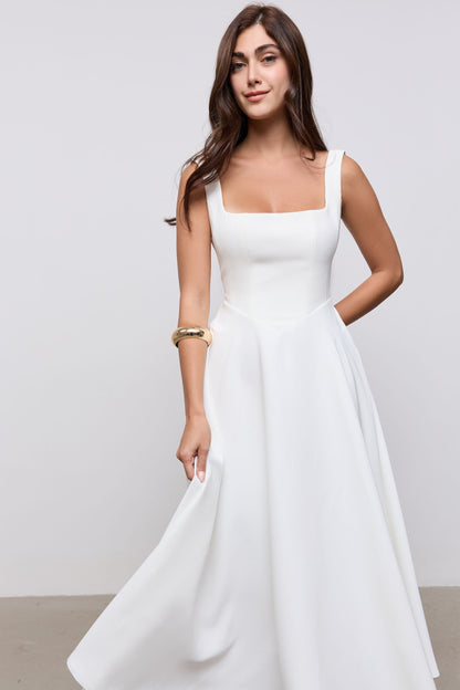 Square Neck Midi Dress